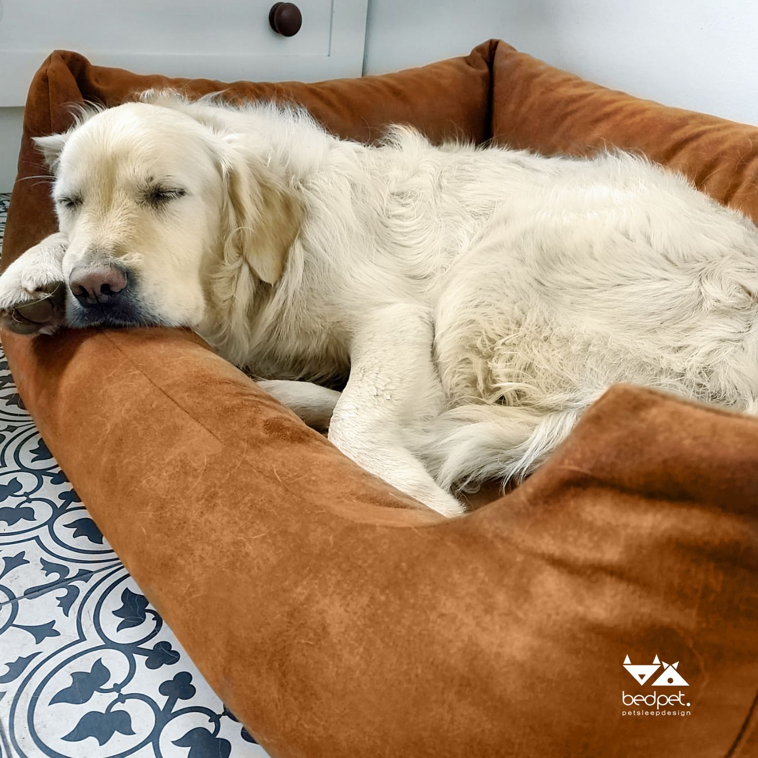 Velvet Smoked Honey Sofa Bed - Image 2